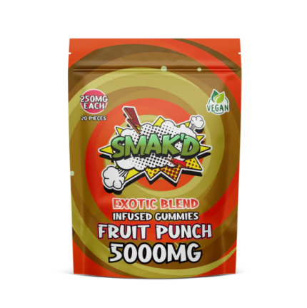 TKO Smak'd Exotic Blend Delta 8 THC Infused Gummies | 5,000 MG