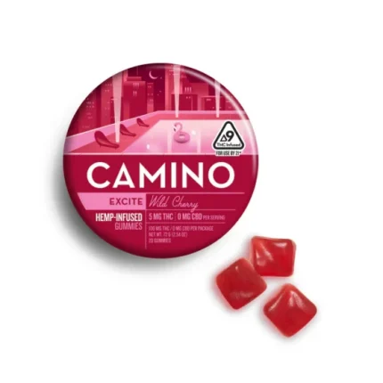 Camino Wild Cherry 'Excite' 5mg D9 THC Gummies