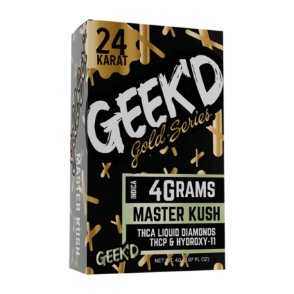 Live Resin Delta 8 THC Vape Pen with THC-A - Master Kush (Indica) - 4g - Geek'd