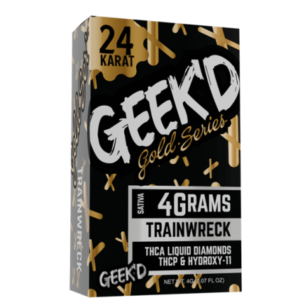 Live Resin Delta 8 THC Vape Pen with THC-A - Trainwreck (Sativa) - 4g - Geek'd