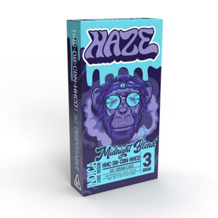 HHC:HHCO:D8:CBN Device - Indica Midnight Blend Ice Cream Cake - 3g - By Haze