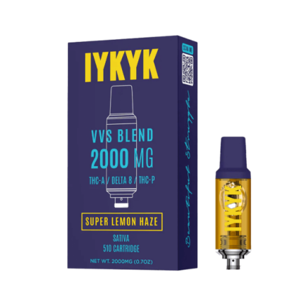 IYKYK - THC-A Delta 8 THC-P Vape Cartridge - Super Lemon Haze (Sativa) - 2g