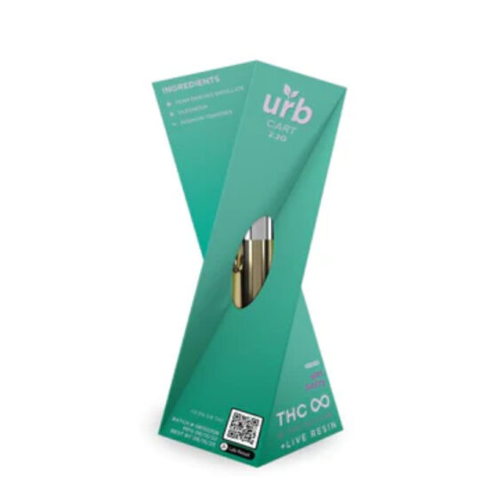 Urb Finest Flowers - Delta 8 Vape - Live Resin THC Infinity Cartridge - Gas Berry - 2.2g