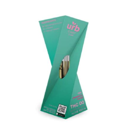 Urb Finest Flowers - Delta 8 Vape - Live Resin THC Infinity Cartridge - Strawberry Cereal - 2.2g