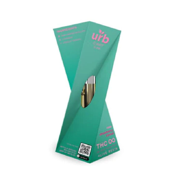 Urb Finest Flowers - Delta 8 Vape - Live Resin THC Infinity Cartridge - Strawberry Cereal - 2.2g