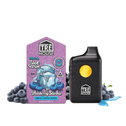 TRE House - THC-A Delta 8 Vape Pen - Live Resin - Blueberry Slushie (Indica) - 3.5g