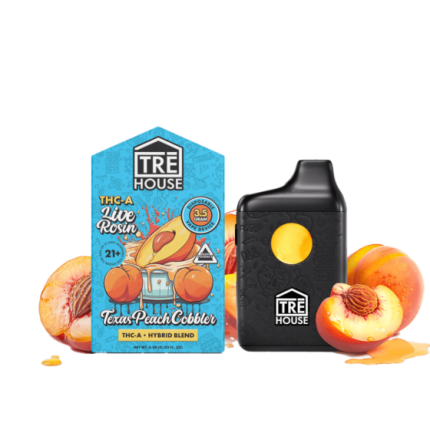 TRE House - THC-A Delta 8 Vape Pen - Live Resin - Texas Peach Cobbler (Hybrid) - 3.5g