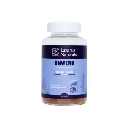 Unwind Full Spectrum CBD + THC Gummies – Passion Fruit – Lazarus Naturals